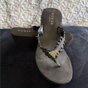 Guess Black Platform Sandals